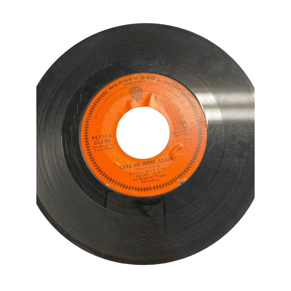 Vintage 45 RPM 7" vinyl record Petula Clark color my world take me home again